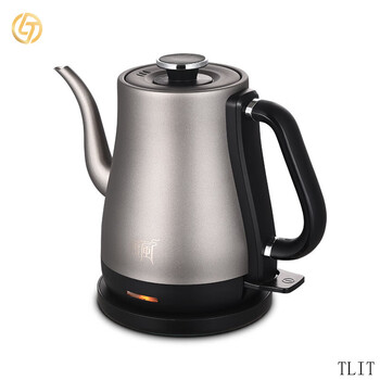 Tlit german imported quality high-end pure titanium electric kettle 2025 new high-end all-pure titanium kettle long spout for tea 99.99% pure titanium 1.3/l automatic power off for tea uk stri 0ml