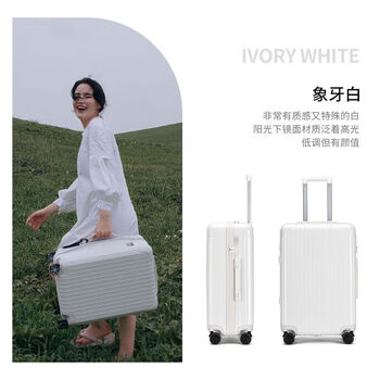 Ye yu's super large capacity suitcase, multi-function password, female student travel trolley case, men's wheel, pure white, zipper style 101 28 inches