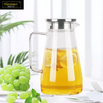 Yusenyi household cold water kettle glass teapot heat-resistant warm-cool boiled water cup kettle bursting large-capacity water bottle high-temperature resistant straight handle 1400ml special price limited quantity 1400ml