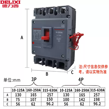 Delixi plastic case circuit breaker fire-fighting shunt tripping auxiliary cdm3s250a3340 fire-fighting strong cut 160a 380v 4p380v shunt tripping shunt tripping