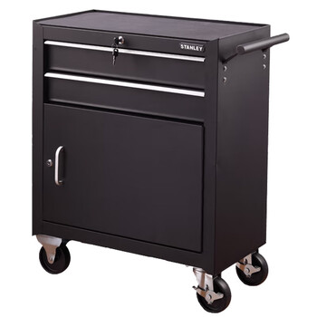 Stanley tool cart with door cart industrial grade mobile tool cabinet workshop for auto repair 2 drawers 2 drawer tool cart with door 94-540-2-23