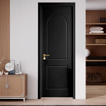 French retro painted door, solid wood composite bedroom door, interior set door, wooden door, free shipping, painted door, flat carving, complete set price, half-filled wood + gold magnetic lock, please contact customer service for customization - many styles and colors available