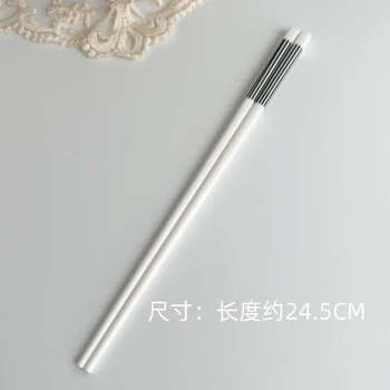 Yusenyi ins black and white spoon and chopsticks set is easy to clean, has a high appearance and will not get moldy. ceramic chopsticks - vertical pattern