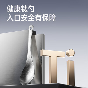 National style spoon, household pure titanium spoon, personal use, high-end exquisite eating spoon, long handle, light luxury round spoon, pure titanium ice flower rock pattern ingot spoon - 2 pieces