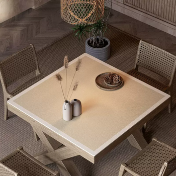 Yusen yisu ji woven square table mat square square table eight immortals table dining table mat tablecloth waterproof oil-proof washing table pure pigment woven a1078 90x90cm+(real) waterproof and anti-chili oil