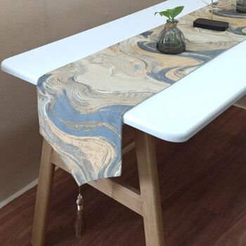 Ink dining table table flag tea banquet new chinese style light luxury american nordic coffee table sideboard cabinet long tablecloth vientiane flowing brown 240x32