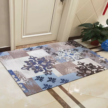 Yusenyi floor mat door mat entry door home living room foyer bedroom carpet powder room kitchen absorbent blue türkiye 80x110 cm
