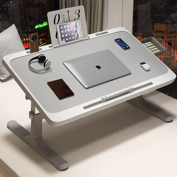 Yusenyi can lift and fold the small table on the bed. four-stage height-adjustable table stand suitable for dormitory. simple desk for dormitory. t-shaped adaptive floor table legs.