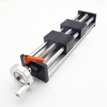 Ball screw bidirectional double slider precision laser scale handwheel manual linear guide single side effective stroke_50mm
