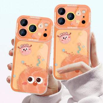 Keliman suitable for apple 17promax mobile phone case lens all-inclusive iphone17promax protective cover silicone anti-fall heat dissipation cartoon cute female transparent soft shell-lingdong rongbao