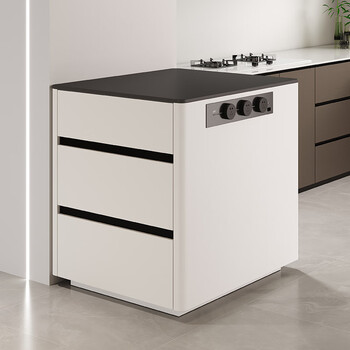 Shu yiran movable slate island table dining table small apartment sideboard integrated wall storage tea cabinet island table cabinet separate custom size deposit