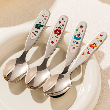 Treejack 316 stainless steel children's spoon, personal food-grade baby independent feeding spoon, yuanbao spoon and fork