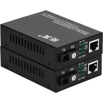 Tuobin fiber optic transceiver 100m 1 optical 1 electrical to optical converter network monitoring 100m single mode single fiber sc interface 20km/a end 1 unit tuobin-880is-20-1