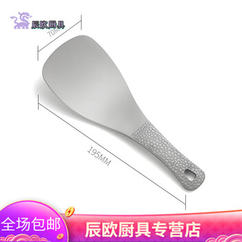 Bomp german household pure titanium rice spoon multifunctional large rice spoon high temperature resistant modern simple rice scoop thickened pure titanium rice spoon_ frosted style