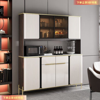 Guen light luxury slate multi-functional package installation sideboard wine cabinet kitchen cupboard restaurant wall multi-layer entrance storage cabinet self-installation length 100 thick 35 height 200