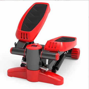 Household mini hydraulic stepper fitness equipment with pull rope indoor leg training stepper red without pull rope