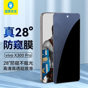 Mr. blue monkey is suitable for vivox300pro mobile phone film vivox300pro tempered film hd transparent anti-peep anti-fall and wear-resistant mobile phone protective film