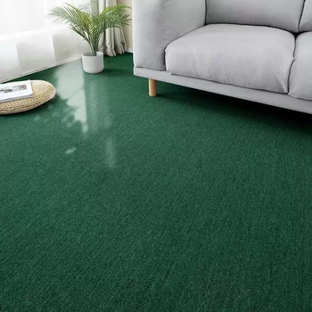 Yusenyi imitation sisal carpet bedroom living room anti-cat scratch studio bedside blanket simple rental bay window photography milk green small circle (tpr non-slip bottom) soft bottom machine washable 200x400cm