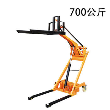Qida portable articulating arm electric hydraulic forklift small lift truck household simple loading and unloading hand push stacker articulating arm forklift 700 kg