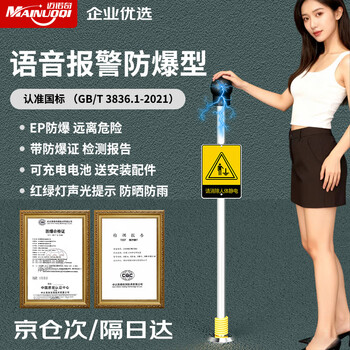 Mainotchi human body electrostatic release elimination ball explosion-proof sound and light alarm voice anti-static industrial electrostatic release pole instrument touch guide removal device (three-dimensional mnq-voice sound and light)