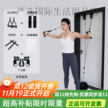 Sean lee home equipment tensioner multi-functional all-in-one strength abdominal muscle stretching comprehensive rowing machine standard set + door device