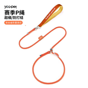 Ycqpetp rope dog leash p chain dog leash small dog explosion-proof dog leash medium-sized dog large dog leash orange y07