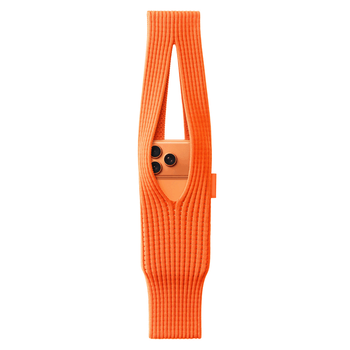 Ruisipike portable woven bag is suitable for apple mobile phone bag, iphone style wrist hanging huawei new short style hanging bag for boys and girls, design sense mini trendy single product accessory bag 01_long style - orange - can be portable knitted bag for iphone other models