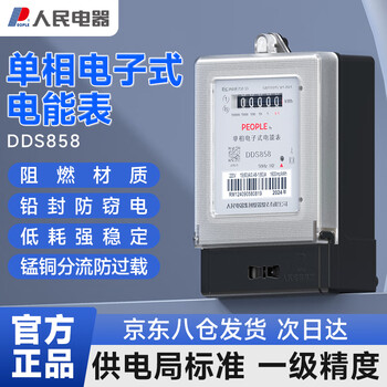 People's electronic electric energy meter home rental house single-term electricity meter wall-mounted level 1 accuracy dds858 220v