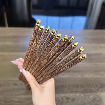 Fantasy chopsticks tableware chicken wing wood dragon ball chopsticks 5 pairs