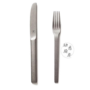 Zwilling stainless steel western tableware retro silver rose gold main meal steak knife and fork steak tableware retro silver knife and fork two-piece set simple packaging