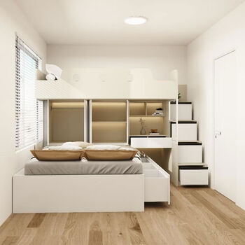 He jiagong hong kong whole house furniture customized bedroom bunk bed tatami children's bed wardrobe desk stair cabinet furniture customized 200 payment