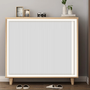 Customized folding cabinet door, invisible push-pull, installation-free kitchen cabinet door, honeycomb simple retractable small integral cabinet door, white full blackout (fb-2584)