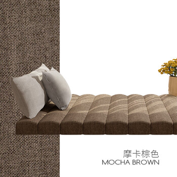 Yingtang bay window mat cotton and linen window sill mat universal for all seasons 26 new balcony tatami cushion mother and baby grade removable and washable mocha brown thickness optional 5/7/8/10/12cm