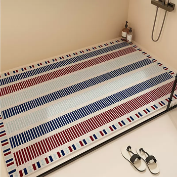 Yusenyi purple wire ring bathroom anti-slip mat children's bath special floor mat shower room waterproof bathroom foot mat n stripe color long 80cm width x 150cm long