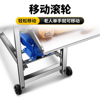 Fengxi wet and dry electric corn thresher small household stainless steel fully automatic corn threshing machine frame + no motor) requires self-equipped motor single drum thickening 13 gear adjustment dry and wet 2 uses