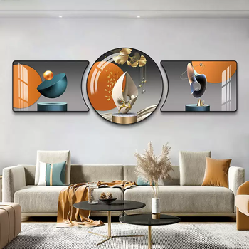 Yusenyi sofa mural decorative painting background simple wall painting bedroom modern painting hanging crystal porcelain diamond-encrusted living room bubu gaosheng 09 imported high-end crystal painting picture noble black frame (fashionable and versatile) 3-70x5070x7070x50 recommended 3 meters 3.