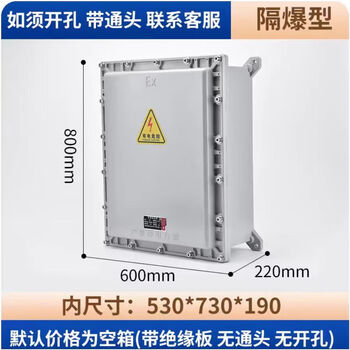 Industrial explosion-proof distribution box lighting power temperature control instrument socket maintenance stainless steel aluminum alloy explosion-proof control box explosion-proof iib600*800*220