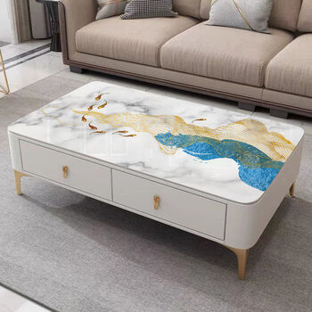 Fantasy pattern coffee table mat rectangular tablecloth waterproof and oil-proof no-wash anti-scalding table mat dls-124 60x120cm