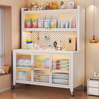 Yingyan formaldehyde-free baby feeding table storage cabinet integrated floor-standing storage rack multi-functional storage cabinet dining table feeding table storage cabinet three layers 60*35*80