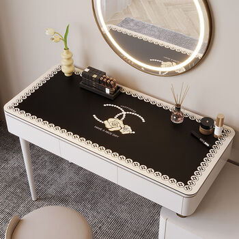 Fantasy style tablecloth can be customized in size, carna champagne color table mat, dressing table office protective mat, night pearl 40x80cm