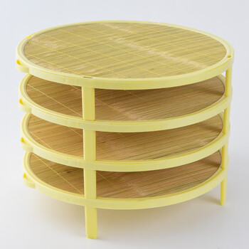 Rihesheng tangzhuang dumpling tray dumpling box frozen dumpling storage box multi-layer household dumpling tray dumpling curtain bamboo storage creative 42cm (4 layers) - increased height and lengthened legs for more breathability