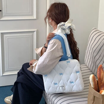 Ye yu laptop bag, one-inch portable shoulder bag, good-looking, apple, huawei inner liner, white shoulder upgrade, anti-fall and shockproof, 13/14 inches