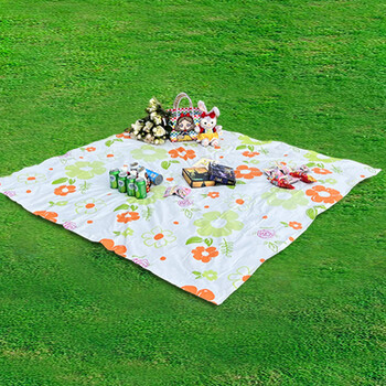 Shijanu outdoor camping waterproof tablecloth egg roll table picnic mat 1.8m flower garden outdoor environmentally friendly portable model