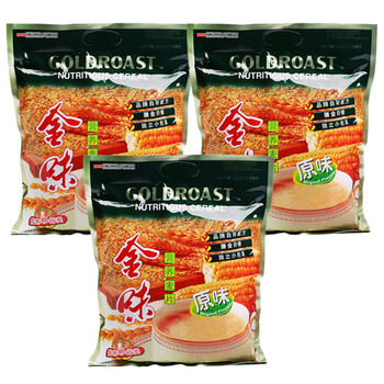 Golden nutritional oatmeal original flavor 600g bag instant fortified calcium nutritional oatmeal drink breakfast instant meal replacement classic original oatmeal 600g*3 bags