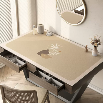 Yusenyi wabi-sabi style dressing table leather table mat girl dressing table waterproof and oil-proof tablecloth student environmental protection holiday overture 40cmx80cm (can be cut and customized)