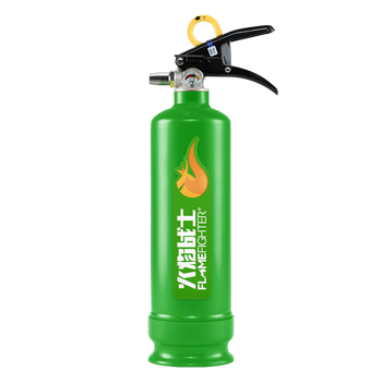 Flame warrior household fire extinguisher environmentally friendly water-based car use 999ml nearly 1l elderly women children's fire fighting equipment green 999ml water-based quick pull type