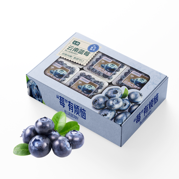 Full box of yunnan alpine big mac blueberries 125g*6 boxes 22mm