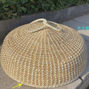 Large pot lid steamer lid high reed handmade straw pot lid iron pot wood pot hot pot stove fish pot 77-78cm without edges