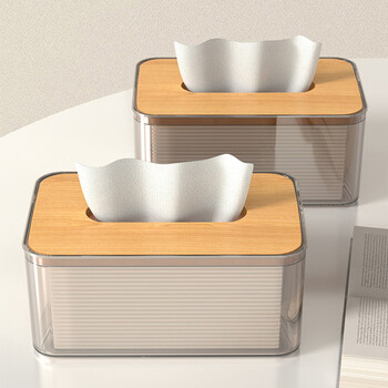Hundred-character nordic simple creative tissue box home living room coffee table paper box large capacity transparent napkin storage box