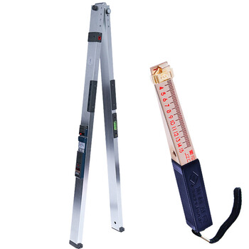 Shantou lincun 2-meter ruler and two-meter folding horizontal and vertical inspection ruler engineering inspection ruler and house inspection tool southern type 2-meter ruler + vernier feeler ruler (accuracy 0.2mm)_free carrying bag